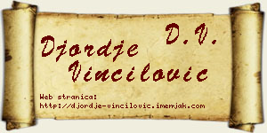 Đorđe Vinčilović vizit kartica